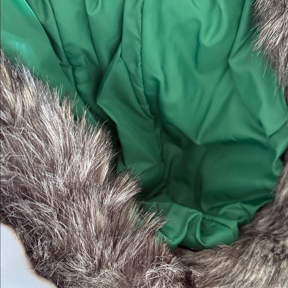 Abercrombie & Fitch Brown Puffer Jacket with Fur Hood - Picture 11 of 16